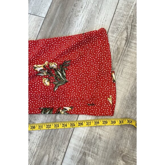 Socialite Wrap Jumpsuit w/ leg slits NWT Sz Large, Red White Polka Dot Floral - Picture 16 of 16